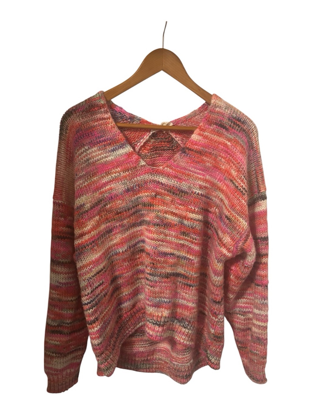 Lou & Grey for Loft Women’s High - Low Long Sleeve Sweater Multi Color Size XL